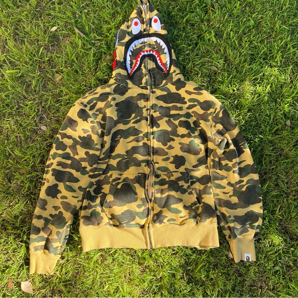 Camouflage Bape Shark Head Hoodie